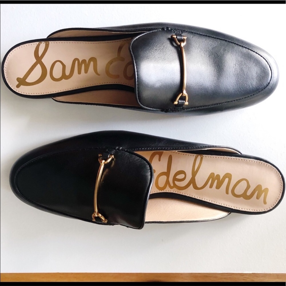 Sam Edelman Lounette Black Leather Mules - Picture 8 of 11